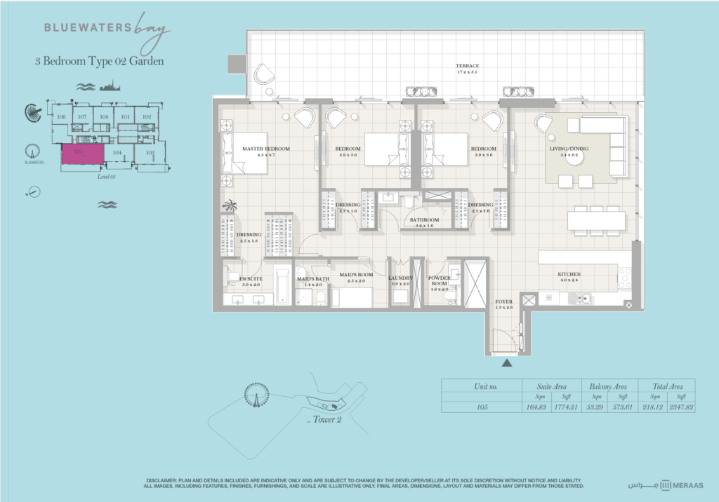 bluewaters-bay-3bdr-type-2-garden-floor-plan