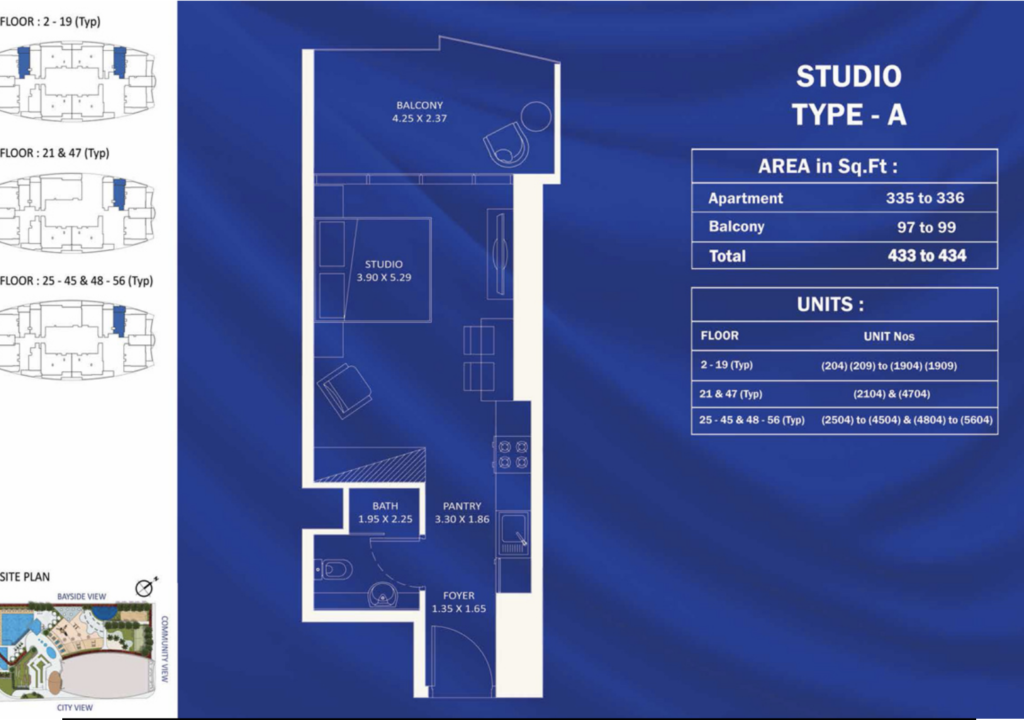 studio type a floor plan