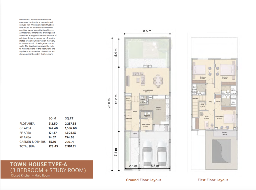 azha community 3 bed floor plan